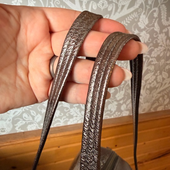 Coach Satchel Pewter Metallic Leather w/ 2 Hangtags Silver 2010 #14976 EUC - Picture 16 of 16